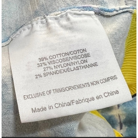 Tory Burch Womens Sz M Blue ikat Tie Dye V Neck Ribbed Sweater Cardigan - Picture 5 of 6